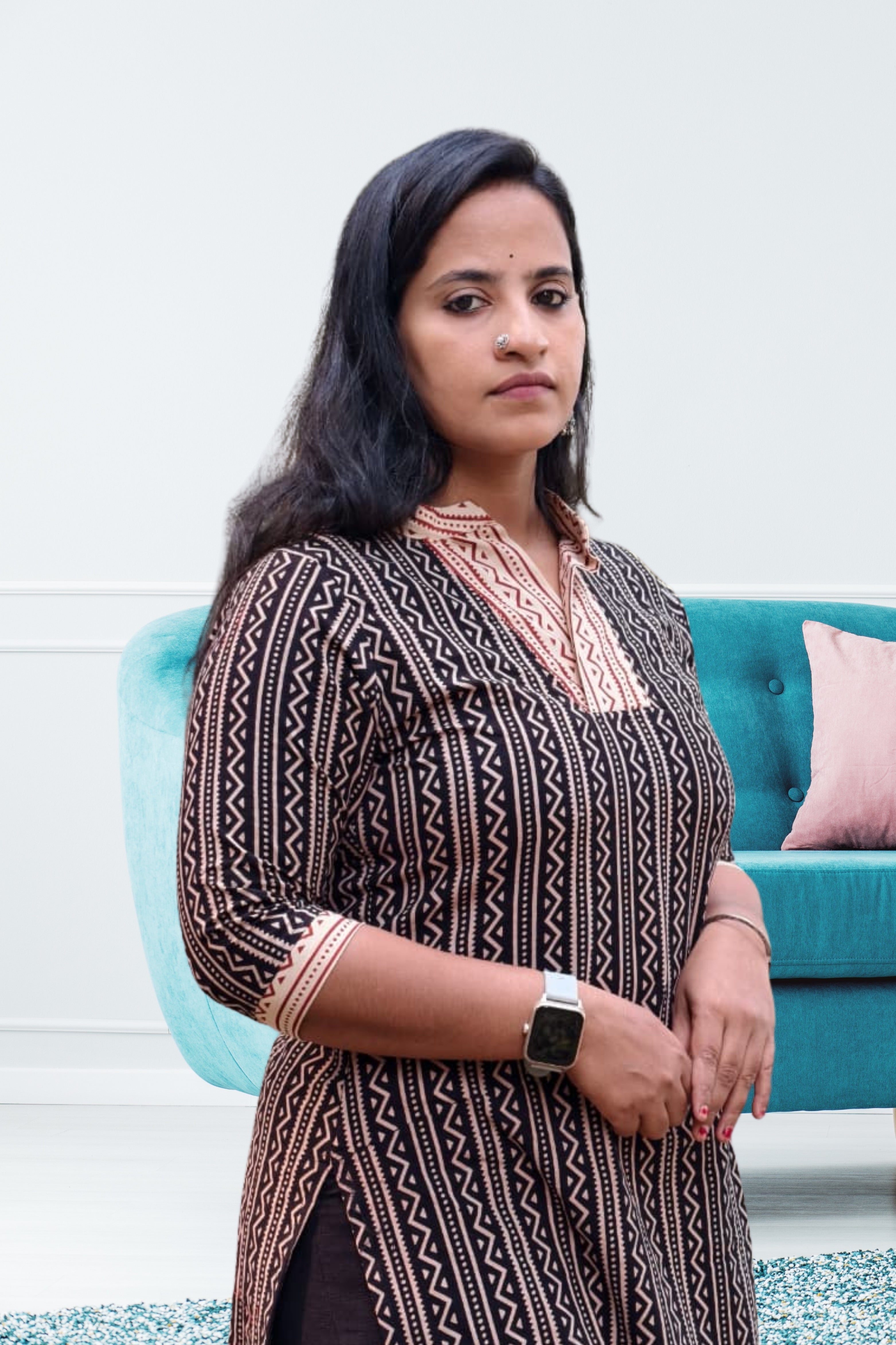 Classic Black Patterned Designer Kurti