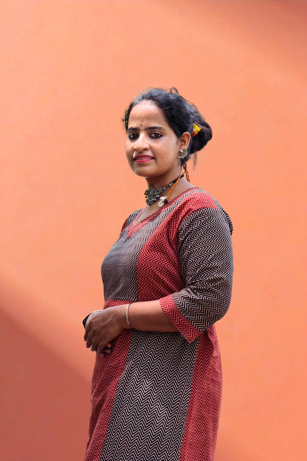 Pure Ajrakh Ankle-Length One-Piece