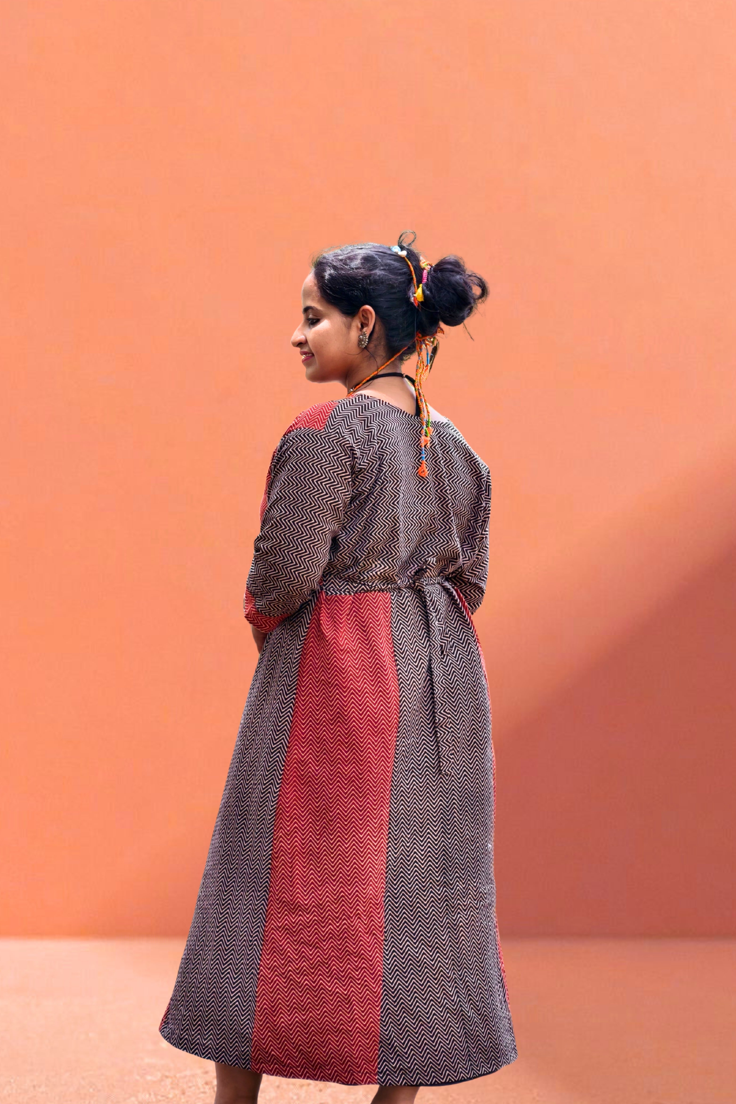 Pure Ajrakh Ankle-Length One-Piece